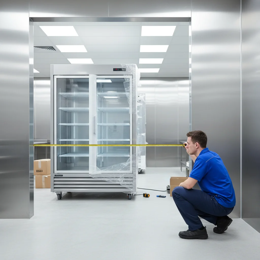 쇼케이스대여 - 쇼케이스 설치 전, 출입문과 동선 실측은 필수!