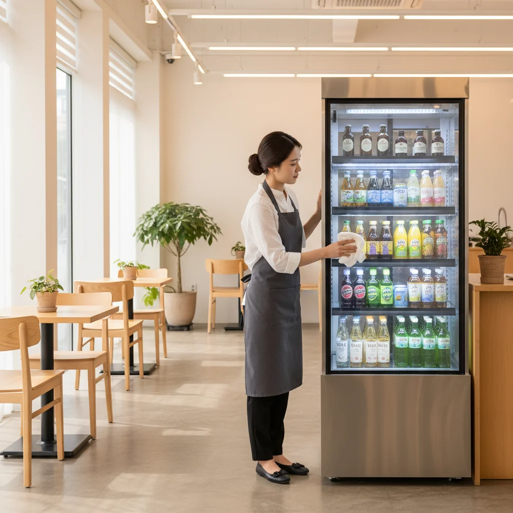 업소용주류쇼케이스 - 간냉식 쇼케이스는 성에 걱정 없이 깔끔한 관리가 가능합니다.