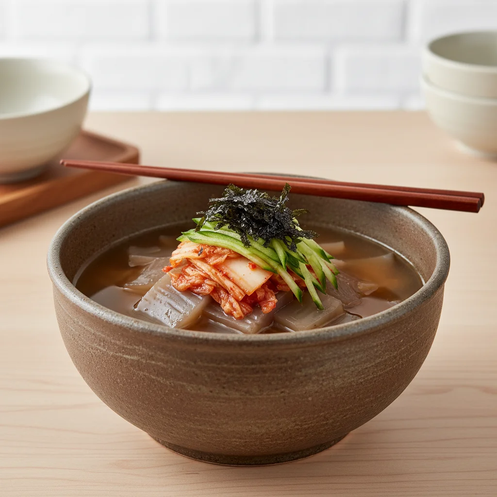 냉면육수요리 - 든든한 한 끼, 냉면육수 묵사발