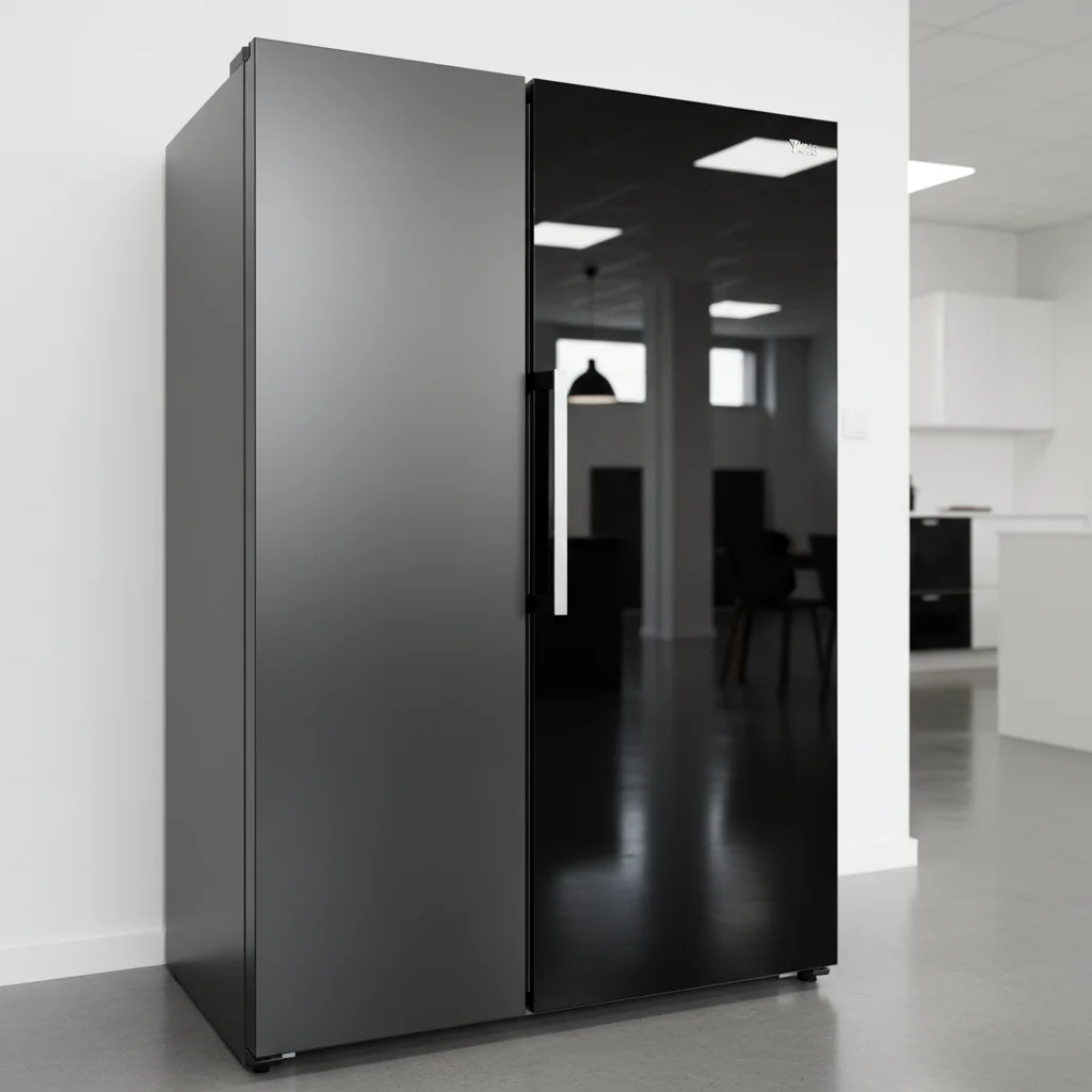 냉장냉동고 - 소재별 장단점: 매트한 메탈 vs 유광 글래스