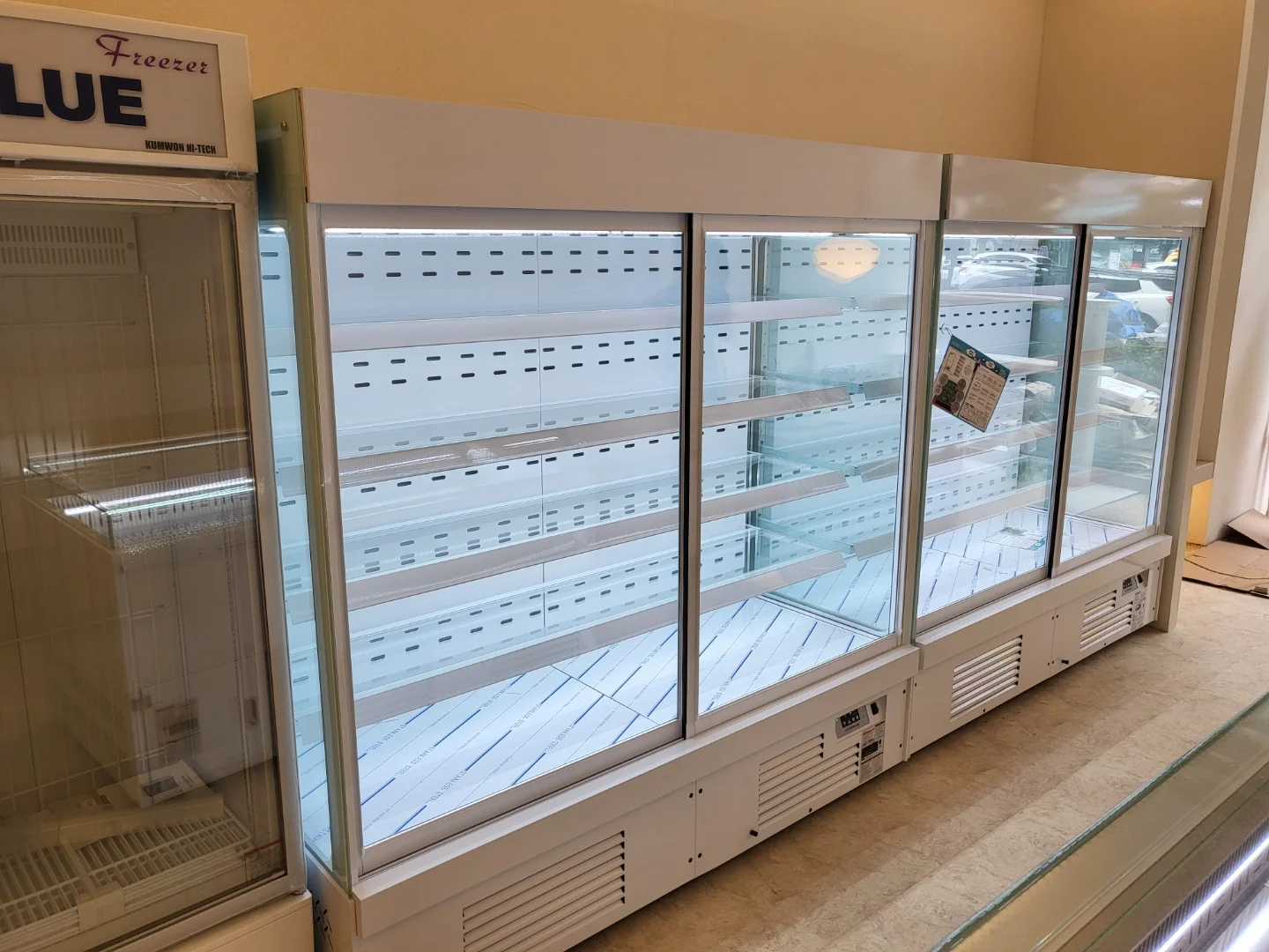 반찬냉장용냉장쇼케이스설치