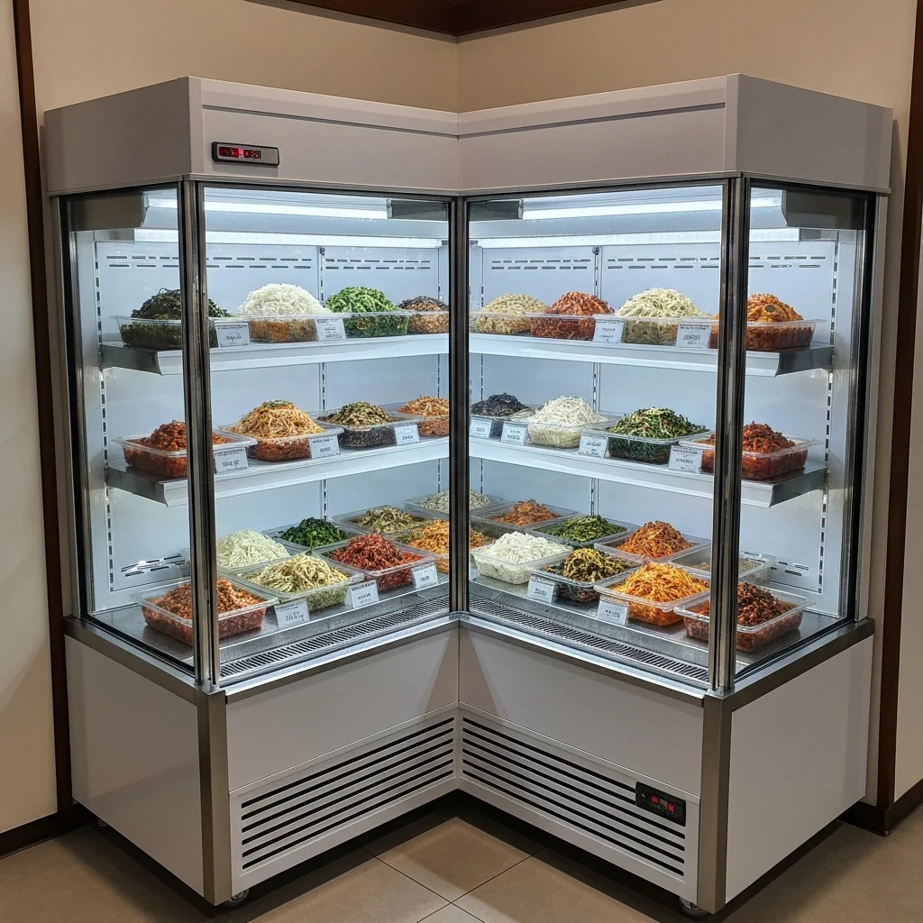 반찬냉장용냉장쇼케이스설치