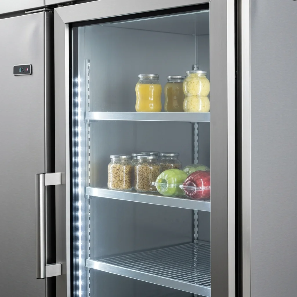 반찬전용오픈다단쇼케이스추천 - 에어커튼 기술이 핵심