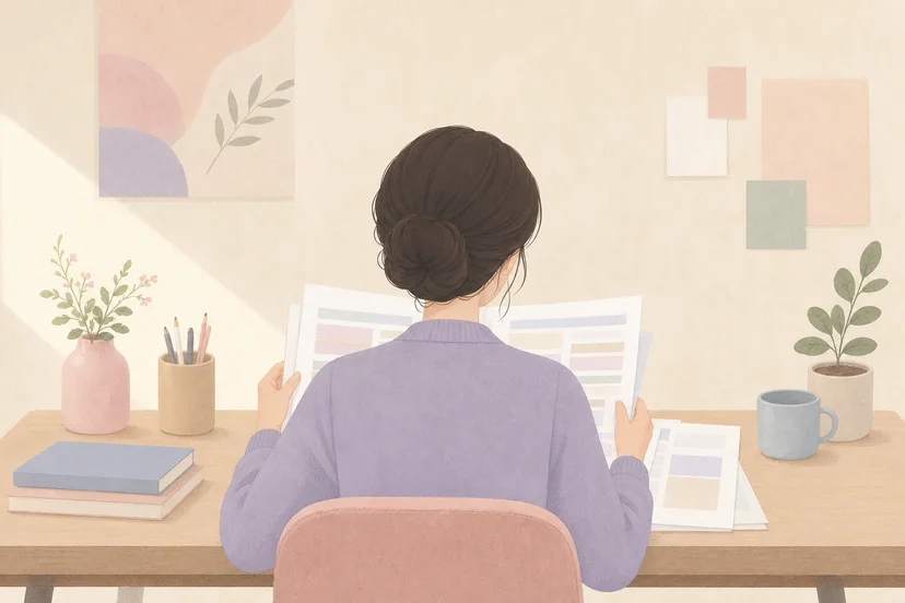 수행평가에서 AI 활용 기준을 설계하는 과정을 표현한 일러스트