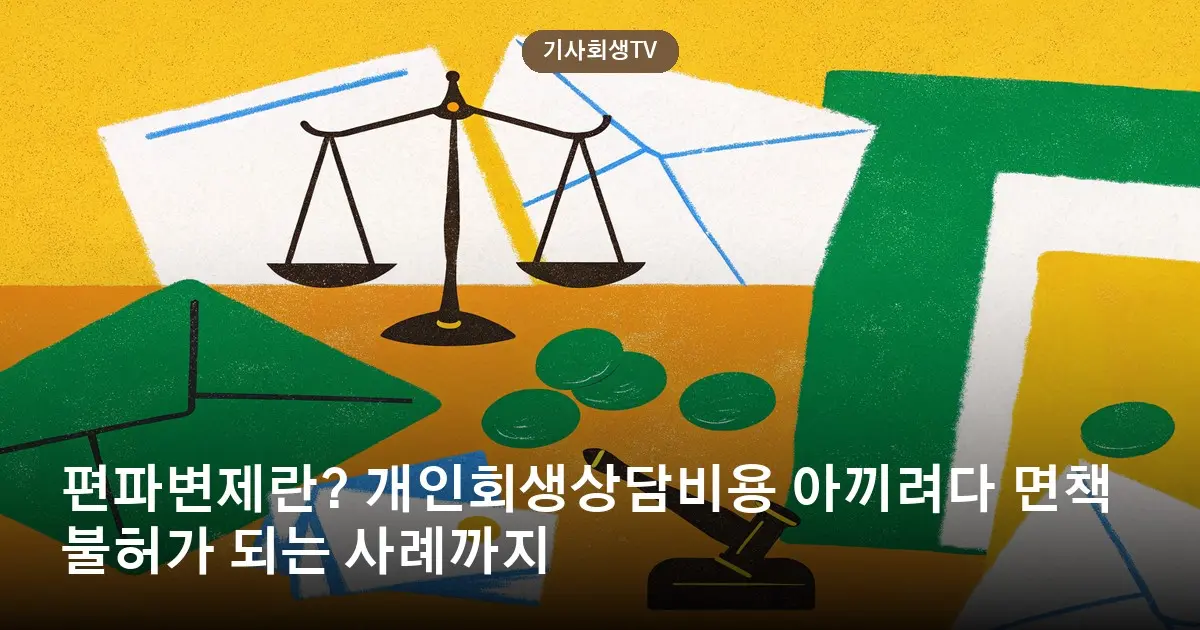 편파변제란? 개인회생상담비용 아끼려다 면책불허가 되는 사례까지