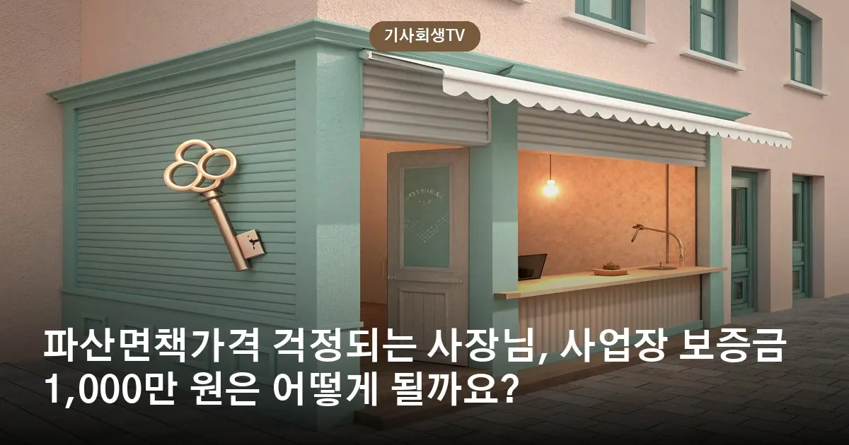 파산면책가격 걱정되는 사장님, 사업장 보증금 1,000만 원은 어떻게 될까요?