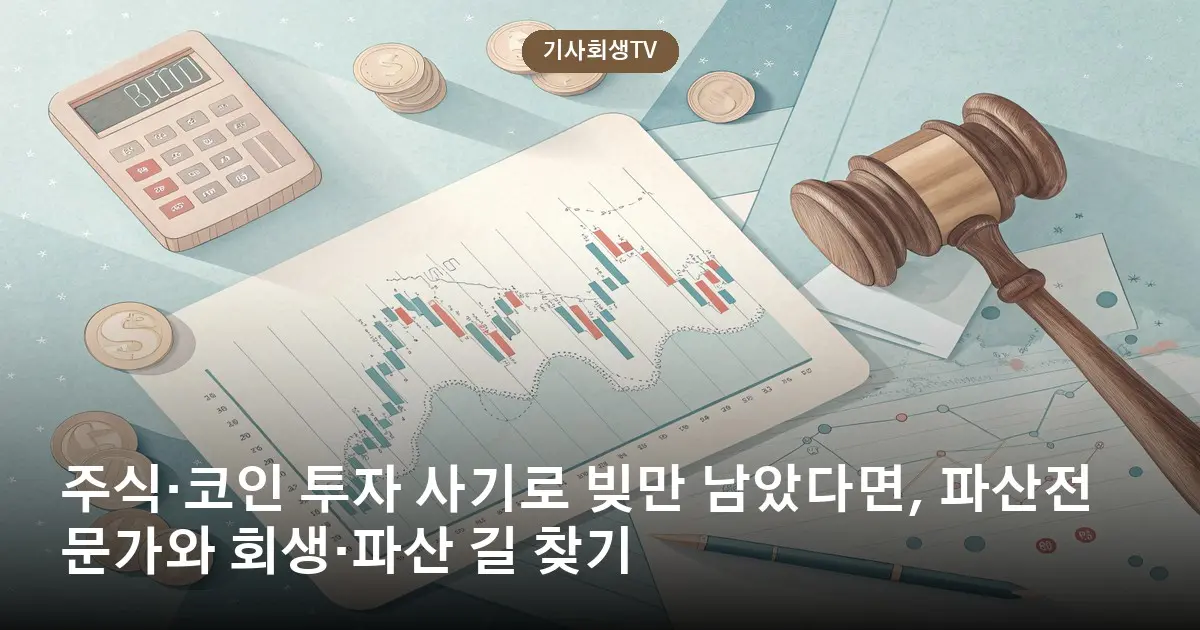 주식·코인 투자 사기로 빚만 남았다면, 파산전문가와 회생·파산 길 찾기