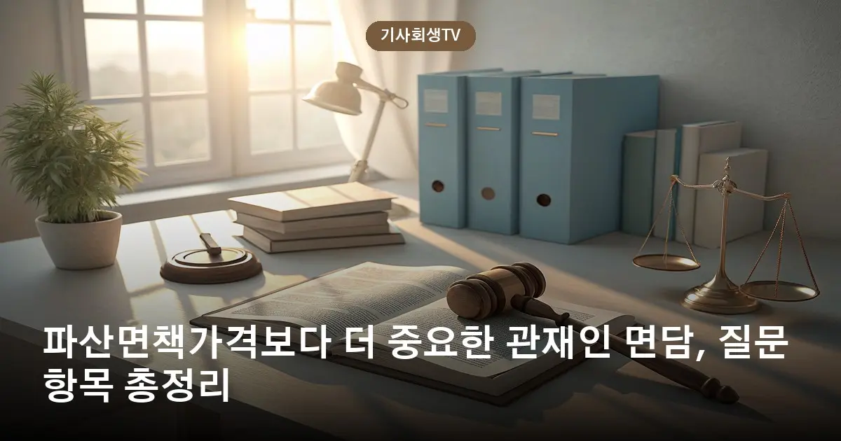 파산면책가격보다 더 중요한 관재인 면담, 질문 항목 총정리
