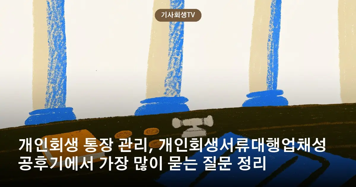개인회생 통장 관리, 개인회생서류대행업채성공후기에서 가장 많이 묻는 질문 정리