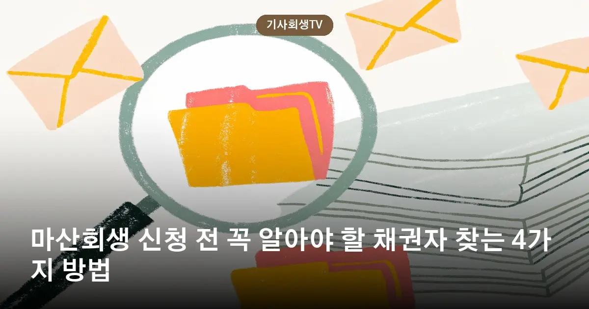 마산회생 신청 전 꼭 알아야 할 채권자 찾는 4가지 방법