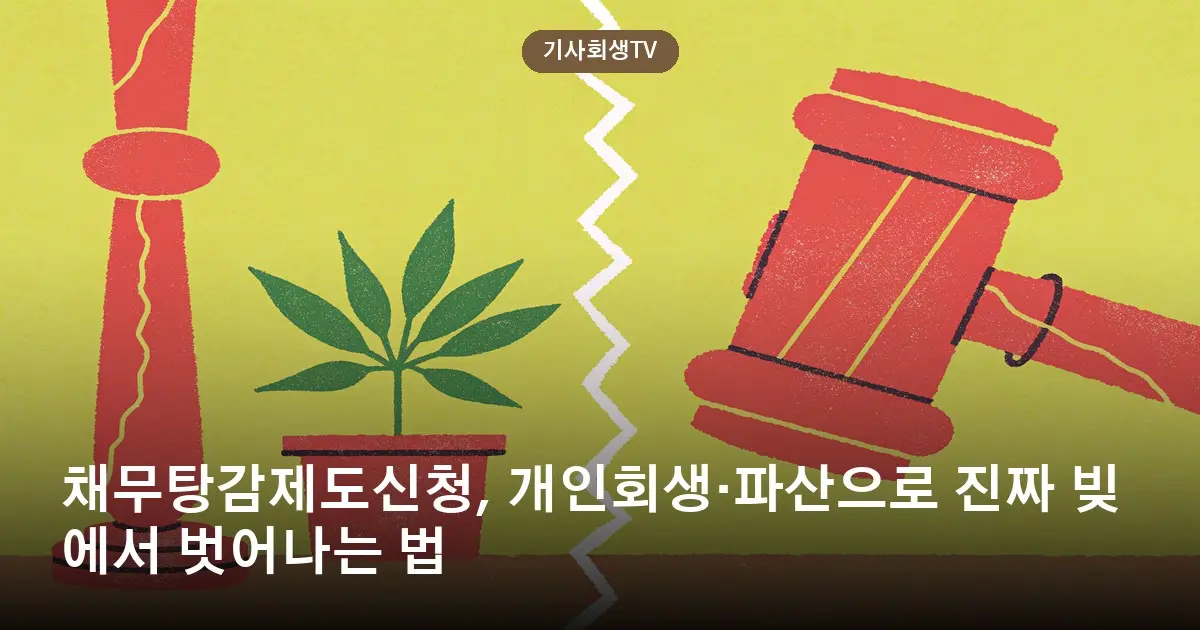 채무탕감제도신청, 개인회생·파산으로 진짜 빚에서 벗어나는 법