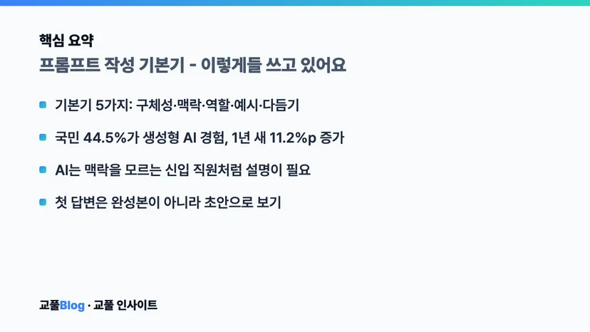 핵심 요약 카드