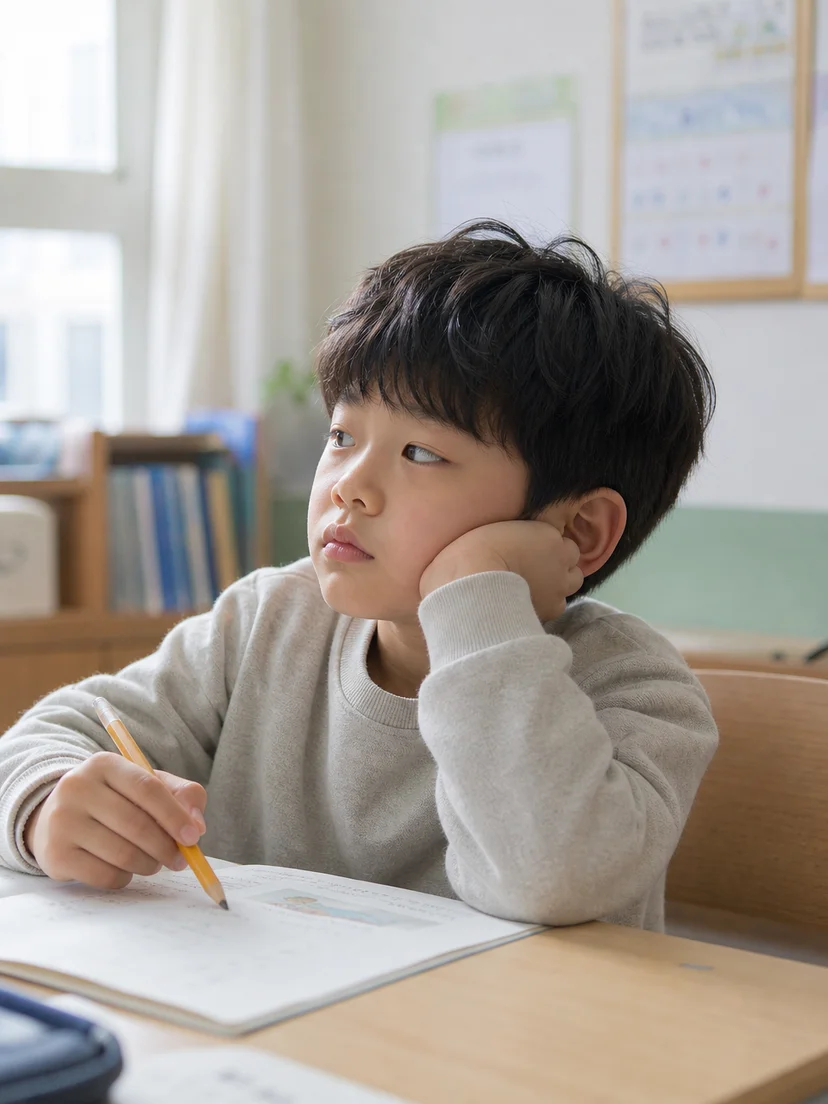 가정과 학교에서 관찰할 수 있는 소아의 수면 및 집중 변화 이미지