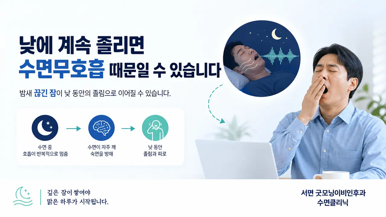 부산수면무호흡 | 낮에 계속 졸리면 수면무호흡 때문일 수 있나요?