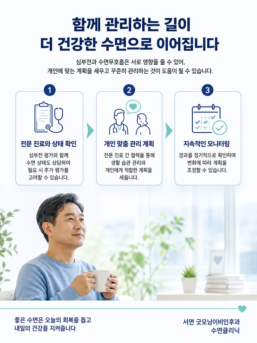 수면 호흡 문제와 심부전을 함께 관리하는 진료 과정