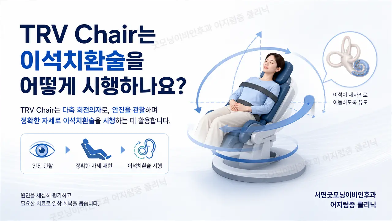 부산 이석증 | TRV Chair는 이석치환술을 어떻게 시행하나요?