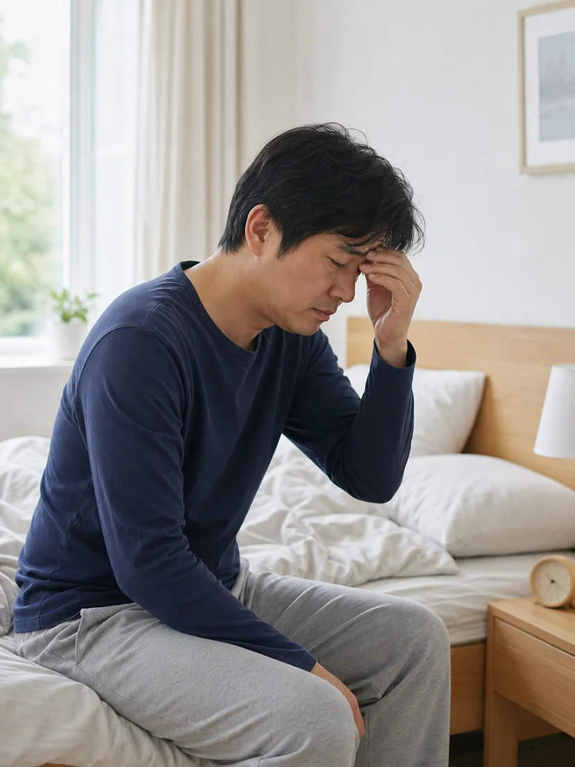 안전한 침실에서 수면 중 행동을 관찰하는 상황