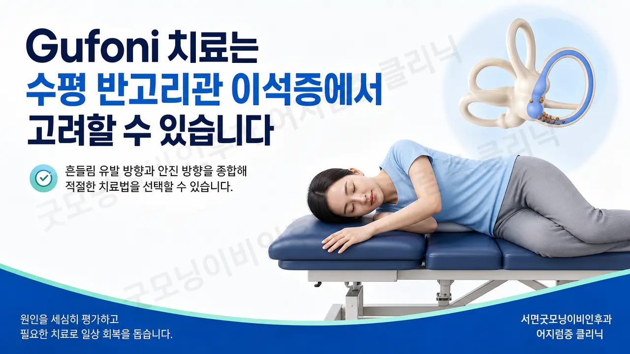 부산이석증 치료 | Gufoni 치료는 어떤 이석증에서 고려하나요?