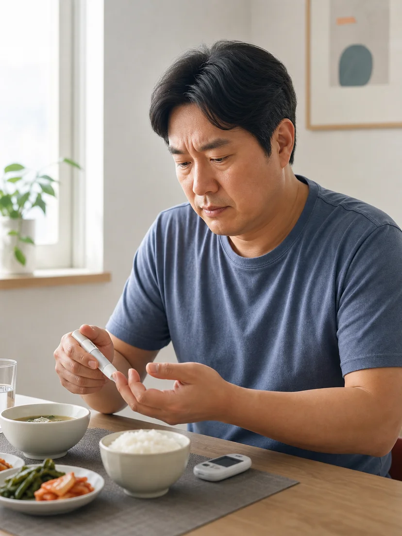 코골이와 수면 중 각성 및 낮 피로를 살펴보는 환자 상황