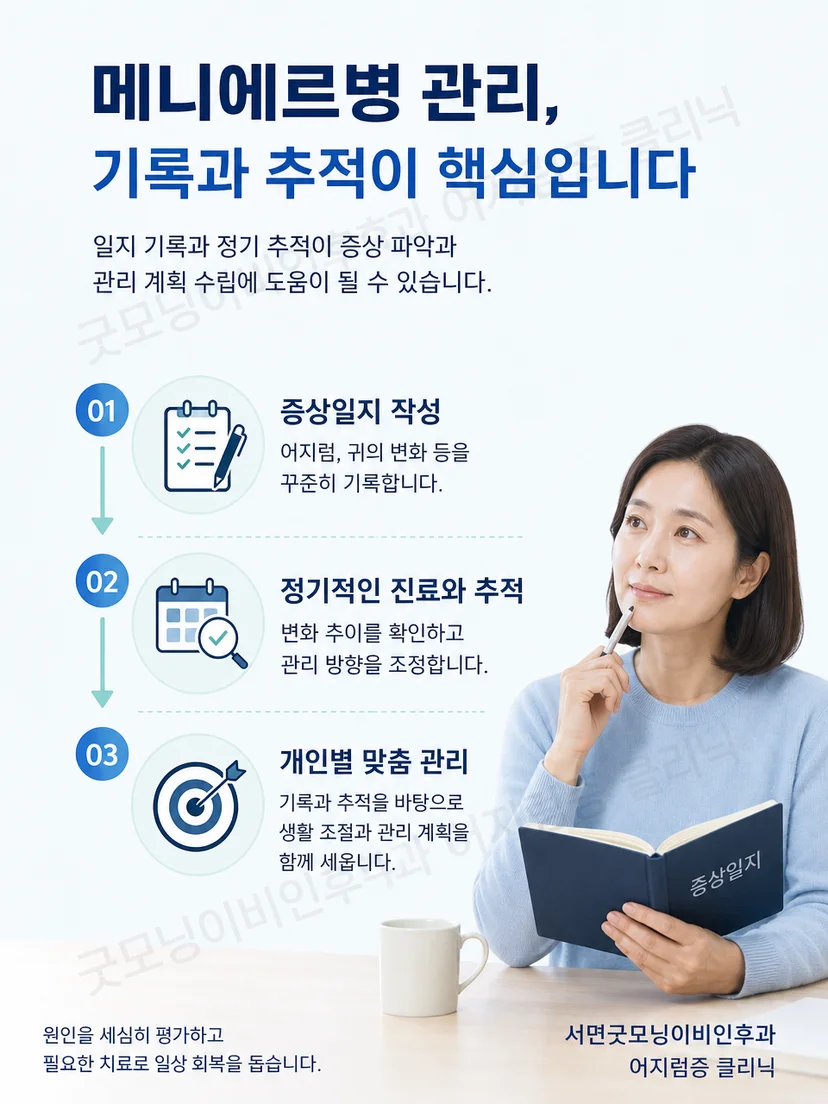 메니에르병 발작기와 유지기의 단계적인 생활 관리 과정