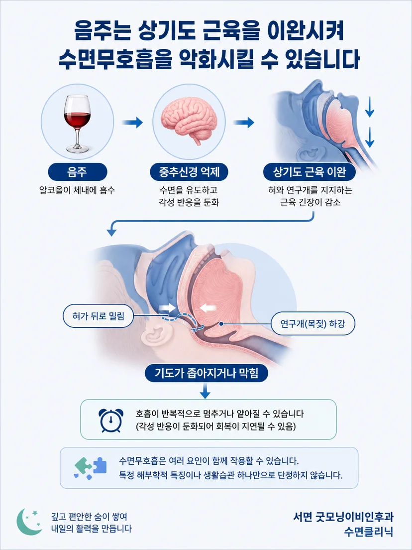 혀와 연구개 위치에 따른 상기도 단면 변화를 설명하는 해부 이미지