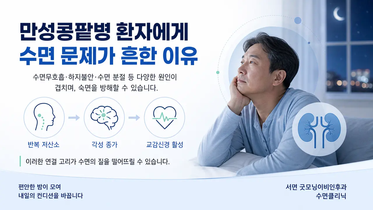 부산수면다원검사 | 만성콩팥병 환자에게 수면 문제가 흔한 이유는 무엇인가요?