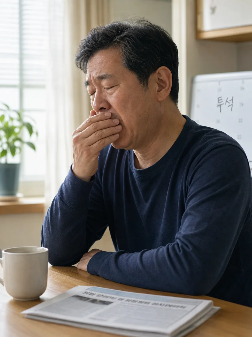 밤중 각성과 낮 동안 피로가 이어지는 환자 상황
