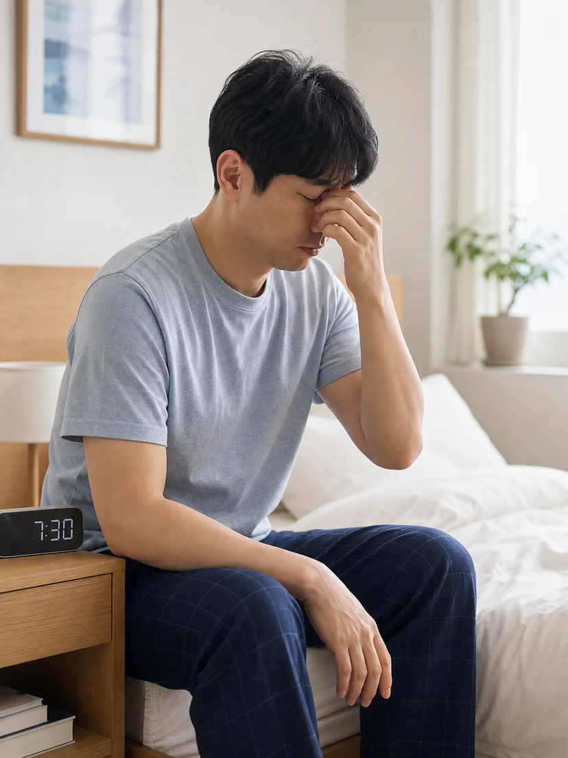 양압기 사용을 놓치기 쉬운 일상 상황을 보여주는 이미지