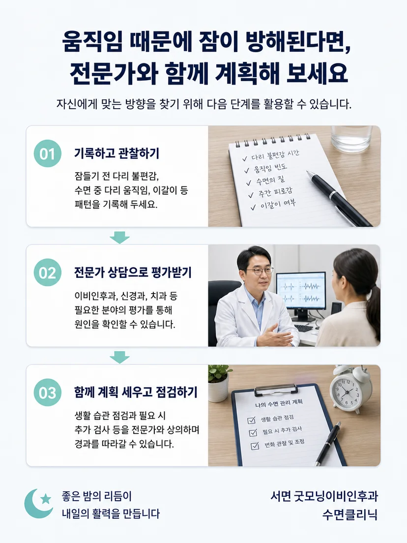 증상 기록과 원인 검토를 바탕으로 관리 방향을 정하는 과정