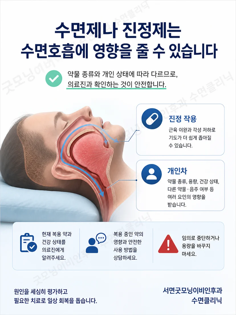 진료 시 처방약 목록과 수면 증상 기록을 함께 검토하는 과정