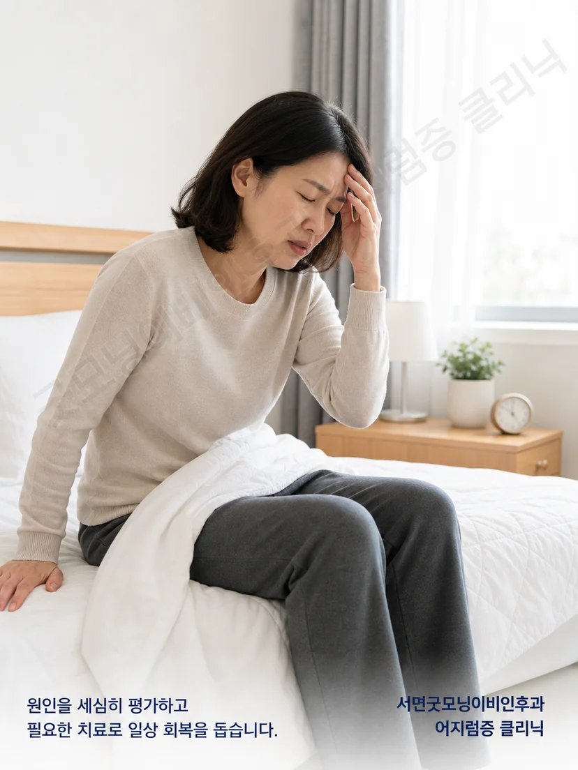 이석치환술 직후 환자가 활동 강도를 조절하는 상황 안내