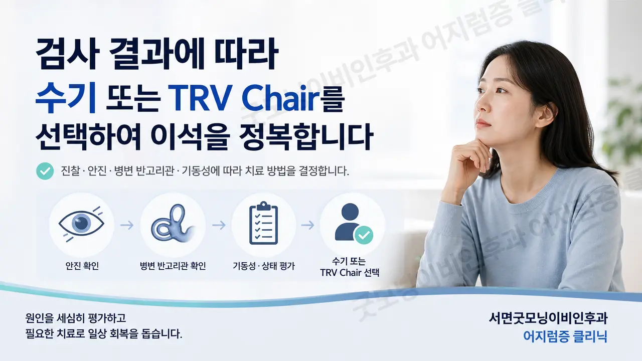 부산이석증치료 | 수기 이석정복술과 TRV Chair 치료 과정