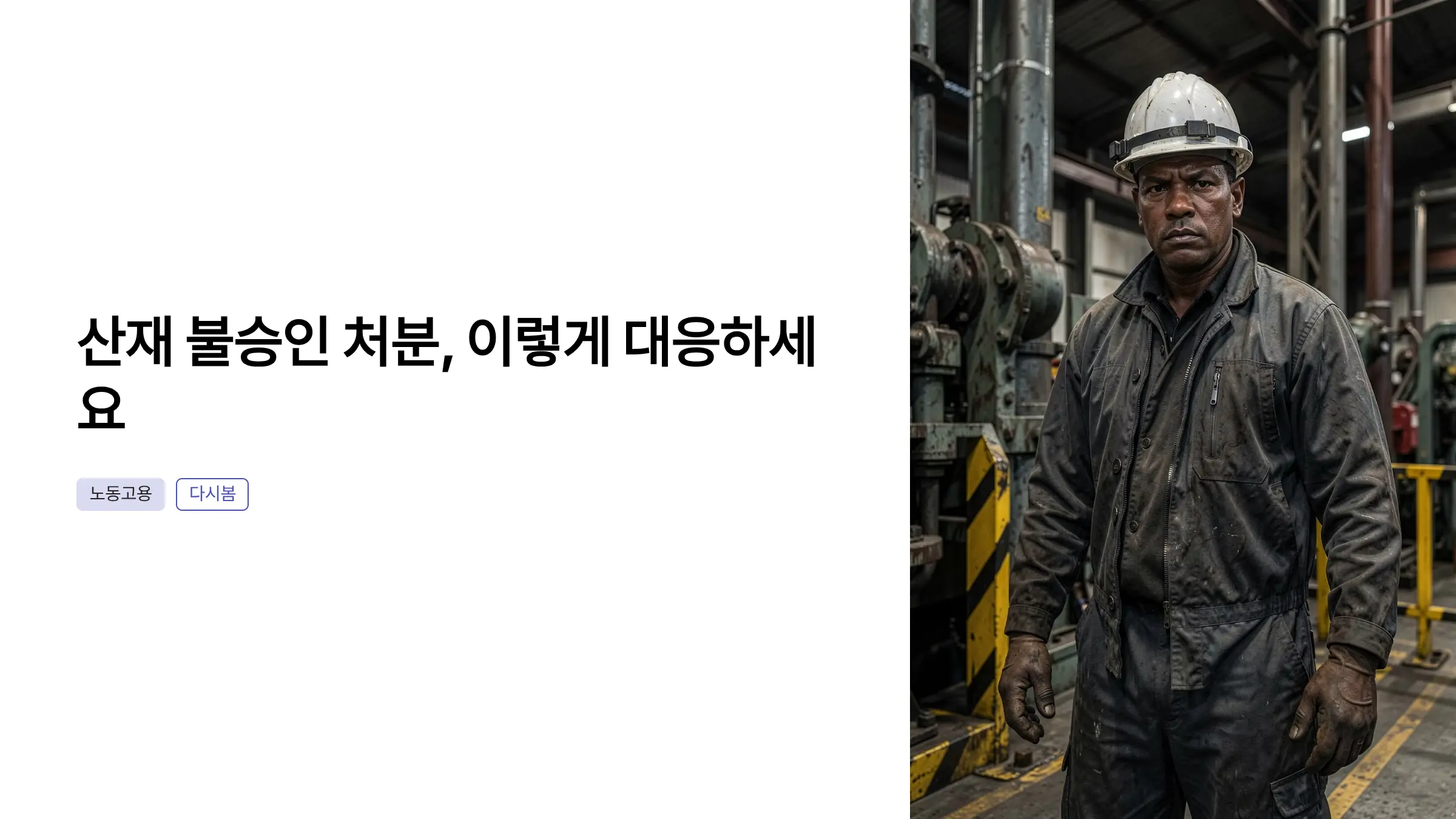 산업재해 불승인 처분 불복하는 3단계 절차 및 기한, 완벽 정리