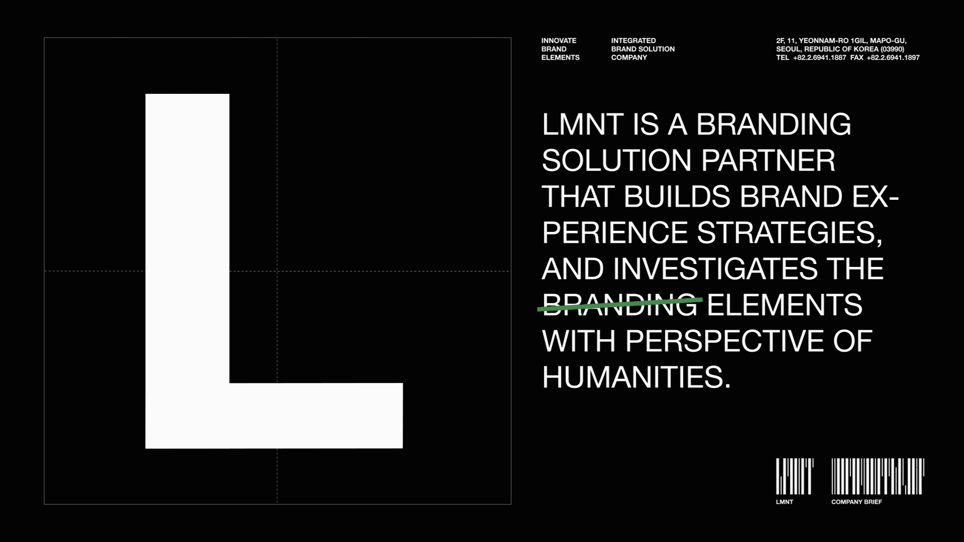 LMNT🅡 Creative Business Intelligence | 엘레멘트컴퍼니