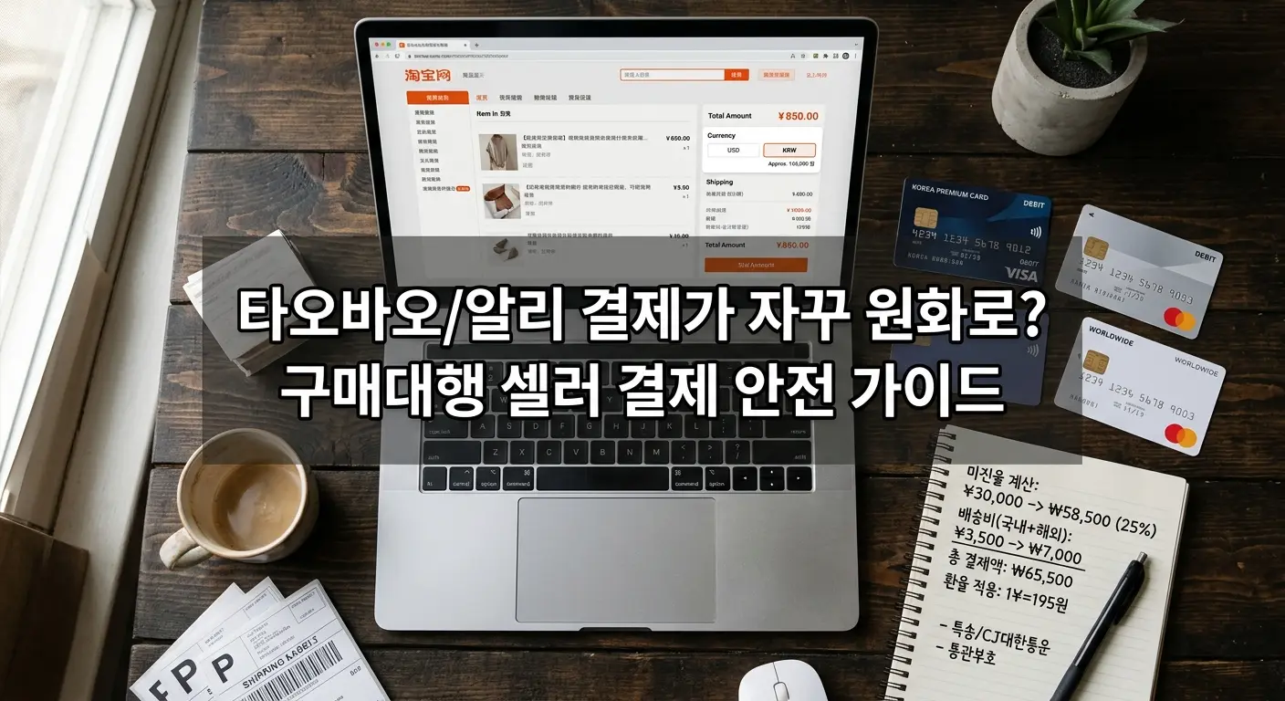 타오바오/알리 결제가 자꾸 원화로? 구매대행 셀러를 위한 결제 안전 가이드